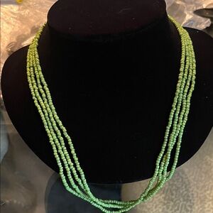 #68. Green Beaded Necklace
